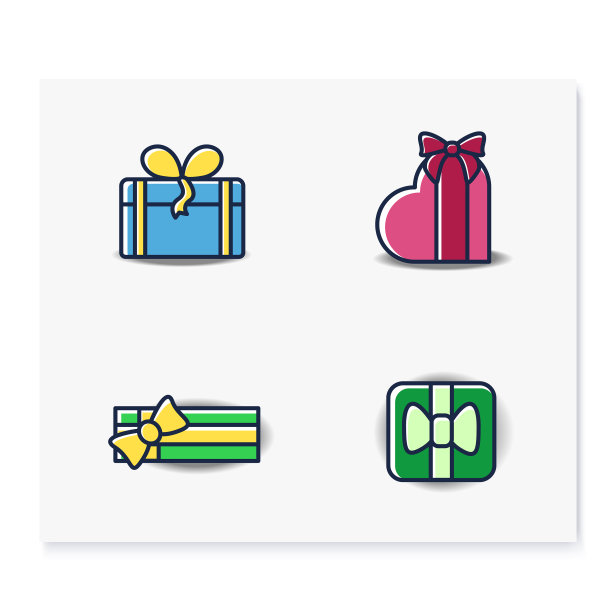 呈现彩色图标集图片下载