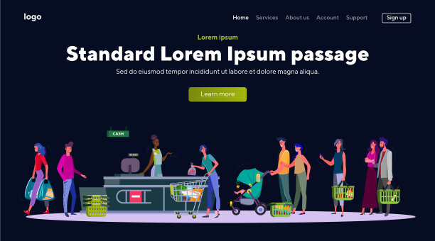 买东西的人在收银台前排队图片下载