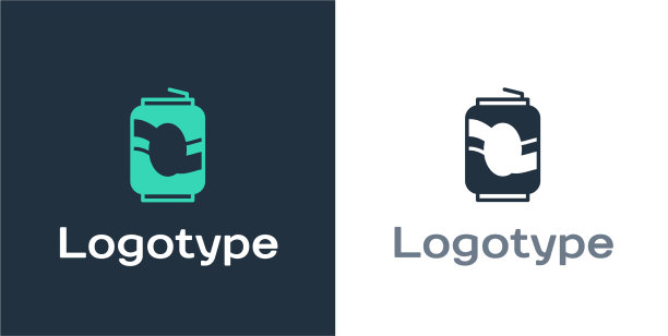 汽水罐图标孤立在白色上图片下载