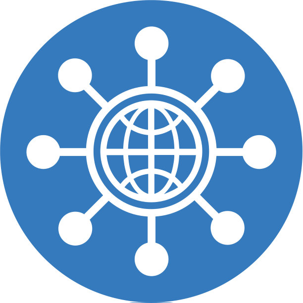 全球网络网页设置图标，蓝色图片下载