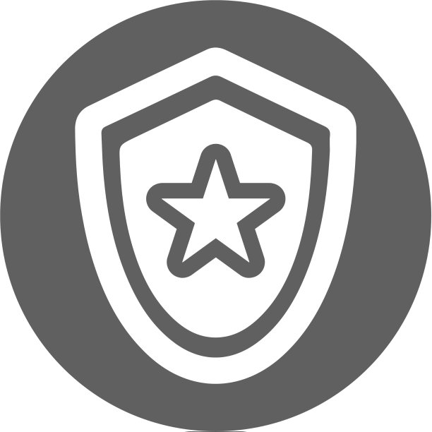 星级安全防护灰色图标图片下载
