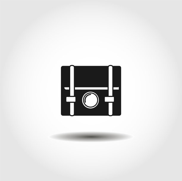 相机包孤立图标相机媒体设计图片下载