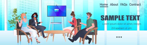 混合种族商务人士坐在工作场所图片下载