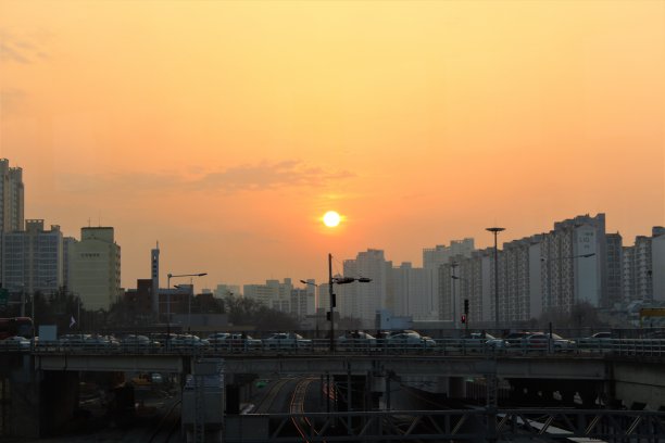 城市里的日落图片下载