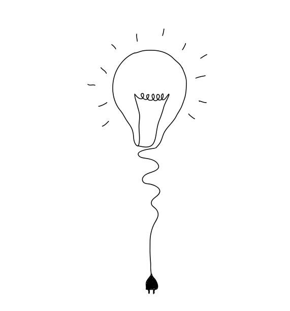 商业创意灯泡手绘图片下载