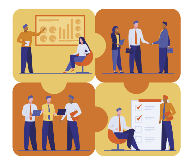 办公室员工计划和讨论工作项目图片下载