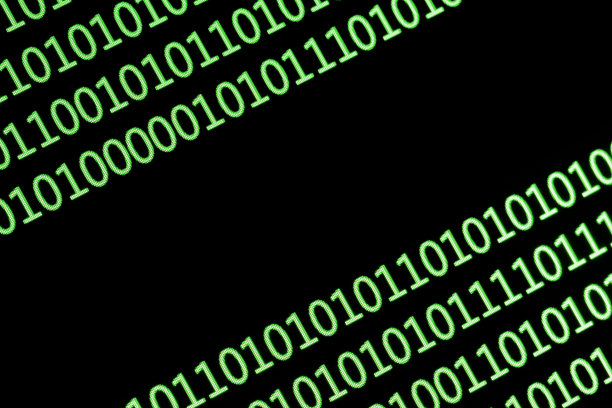 电脑屏幕上数字之间的黑色空白拷贝空间。图片下载