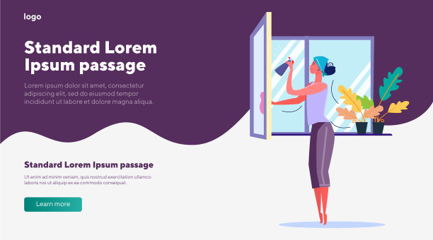 家庭主妇清洁窗户图片下载