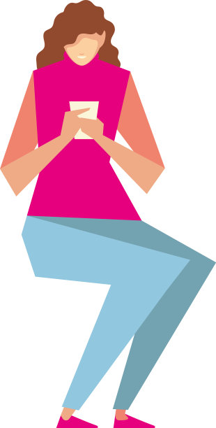 用智能手机打字的女人图片下载