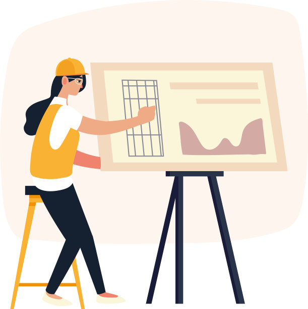 从事建筑项目的女建筑师图片下载