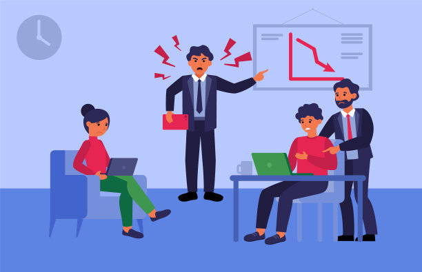 愤怒的队长责骂员工图片下载