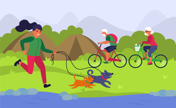 人们喜欢在公园里进行户外活动图片下载