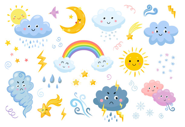 天气表情平图标设置图片下载