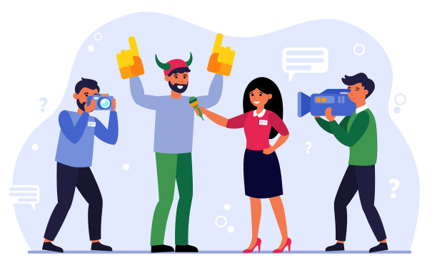 女记者采访男粉丝图片下载