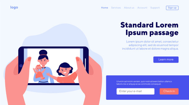 手握手机与家庭照片图片下载