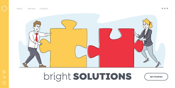 集体工作伙伴关系登陆页面模板图片下载