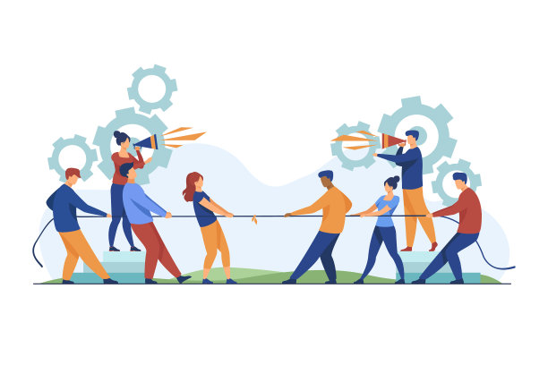 团体领导对着扩音器大喊大叫图片下载