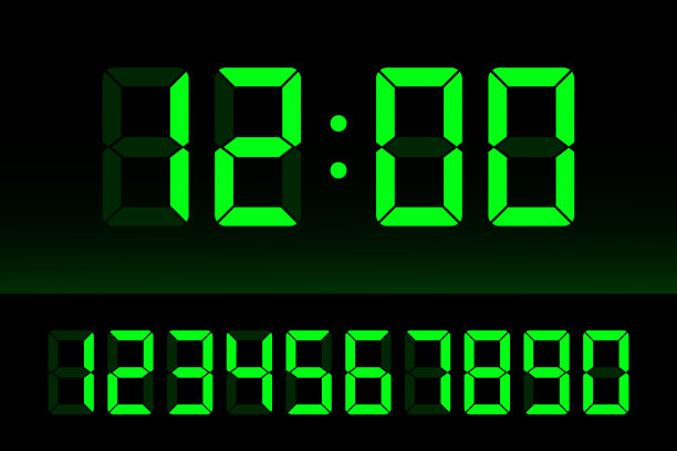 数字时钟数字设定时间图标设计图片下载