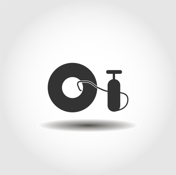 充气轮胎隔离图标汽车服务设计图片下载