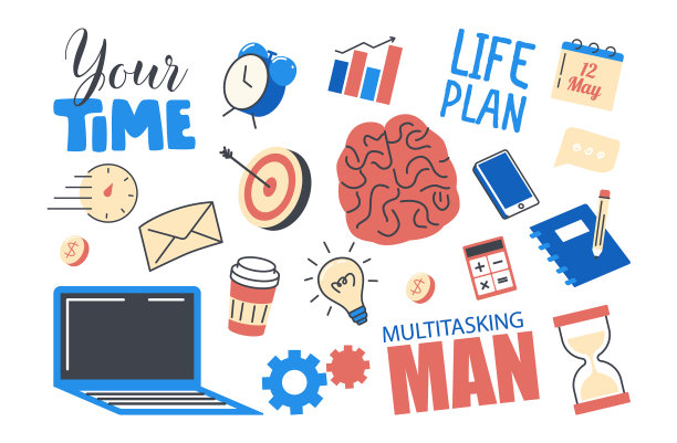 设置图标多任务处理和工作效率图片下载