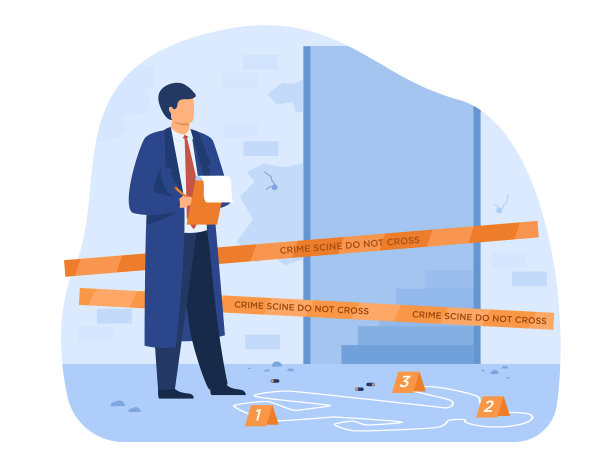 在犯罪现场的警探图片下载