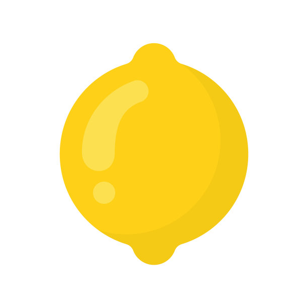 可爱的柠檬水果孤立彩色图标图片下载