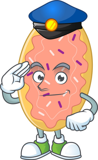 一幅专门的警察面包卡通画图片下载