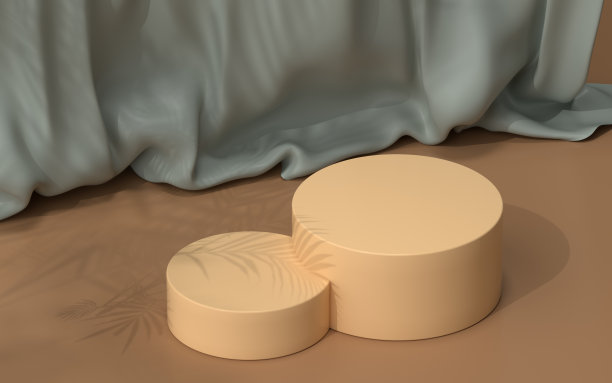 空白舞台，软幕背景，3d渲染。图片下载