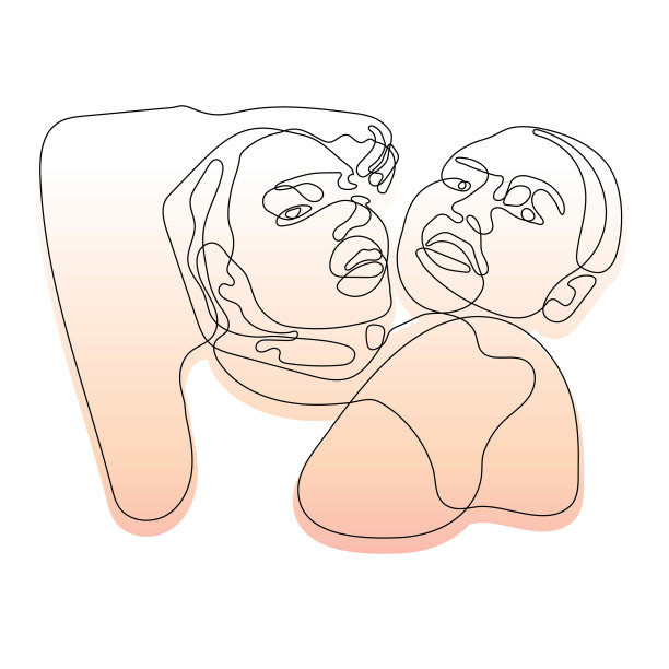 两个迷人的女人连成一线图片下载