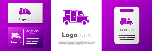 标识型小巴图标孤立在白色背景图片下载