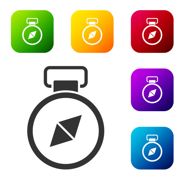 黑色罗盘图标孤立在白色背景上图片下载