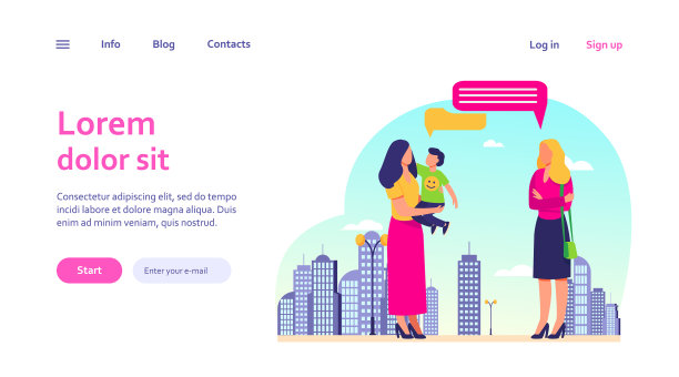 妈妈和儿子在户外和女朋友见面图片下载