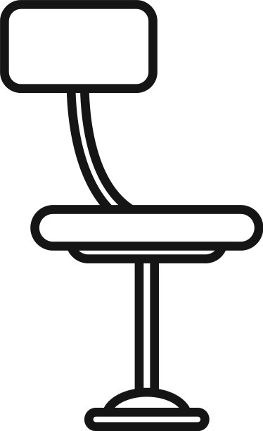 美甲师椅子图标轮廓风格图片下载