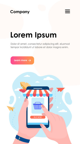 手握智能手机，在网上购买图片下载