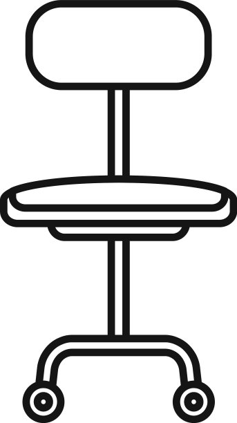 造型师椅子图标轮廓风格图片下载