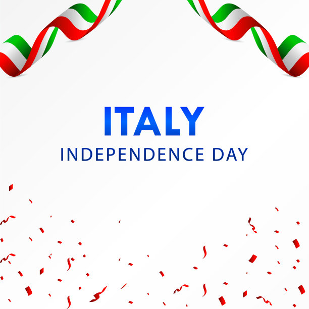 意大利独立日设计横幅印刷图片下载