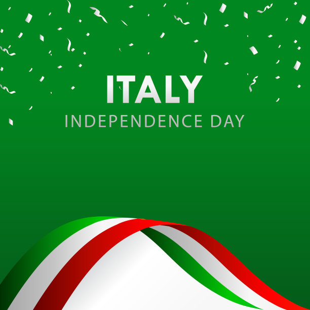 意大利独立日设计横幅印刷图片下载