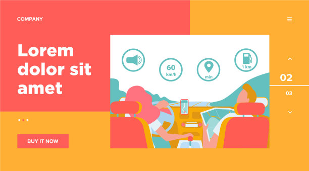 司机和乘客在地图上的道路上行驶图片下载