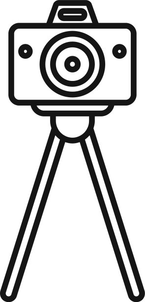 相机支架图标轮廓风格图片下载