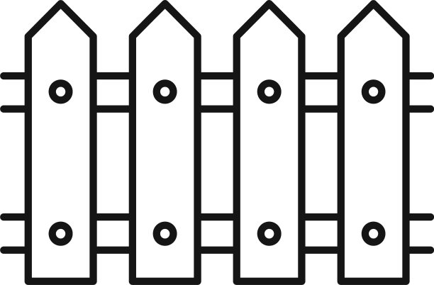 经典木栅栏图标轮廓风格图片下载