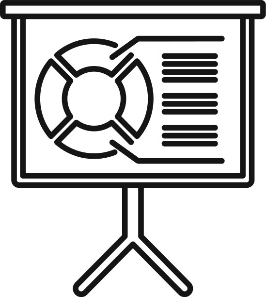 经理饼图板图标轮廓样式图片下载