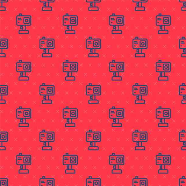 蓝线行动极端相机图标孤立图片下载