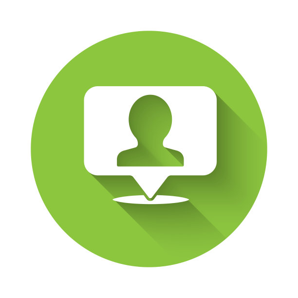 白色的地图标记着一个人的剪影图片下载