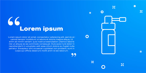 白线药瓶带喷嘴喷雾图片下载