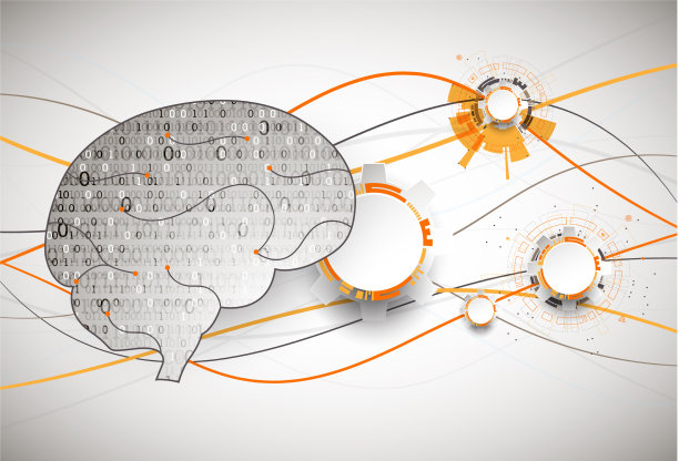 抽象数字脑技术概念图片下载