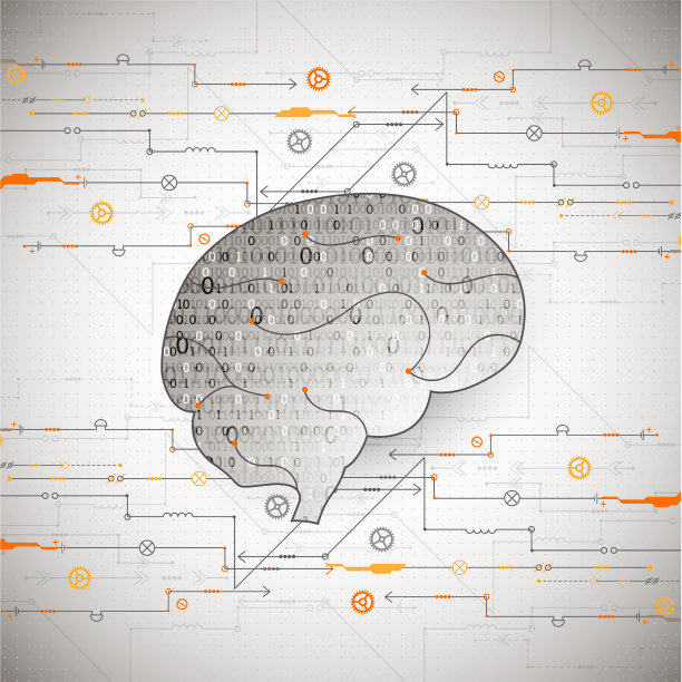 抽象数字脑技术概念图片下载