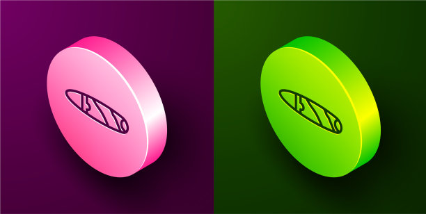 等距线雪茄图标孤立在紫色和图片下载