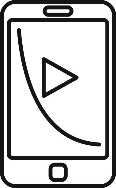 视频智能手机图标轮廓风格图片下载