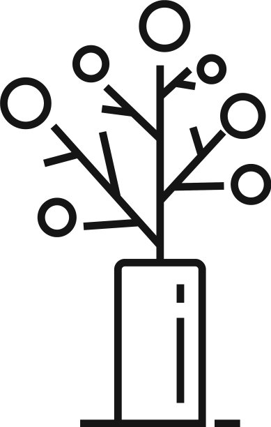 景观设计师树形图标轮廓风格图片下载