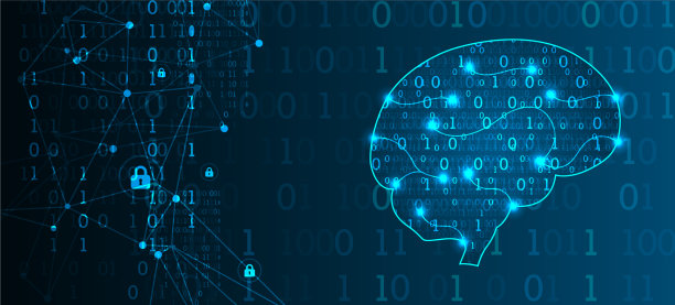 抽象数字脑技术概念图片下载